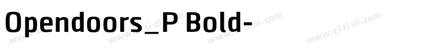 Opendoors_P Bold字体转换